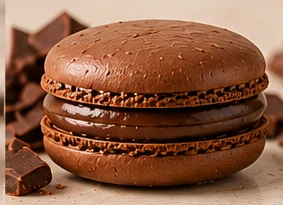 Chocolate macaron