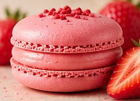 Strawberry macaron
